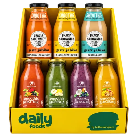 Set mit 7 Frucht- und Gemüsesmoothies